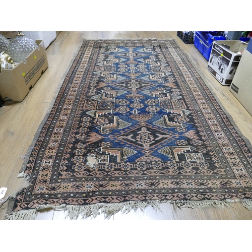 295 - Brown patterned rug AF 174 x 93 cm