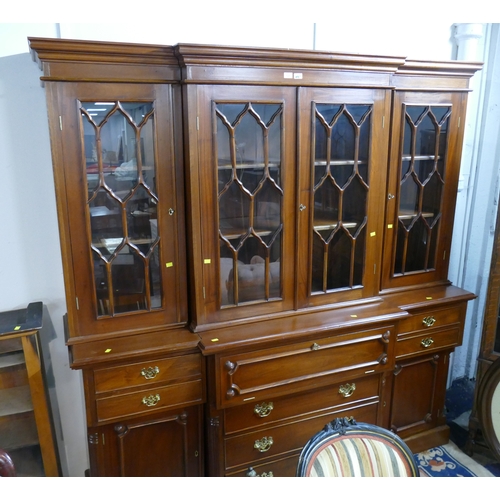 528 - Substantial reproduction breakfront bookcase