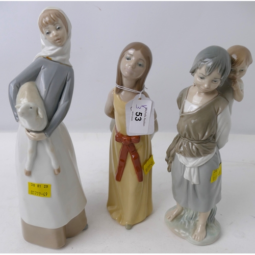 53 - Three Lladro figurines