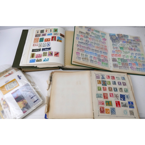 58 - Stamp albums and bundle of loose stamps and first day covers