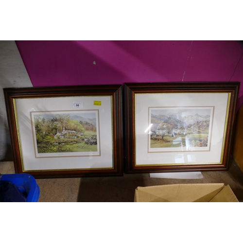 98 - Two signed Judy Boyes prints, Daffodil Time and Langdale Pikes