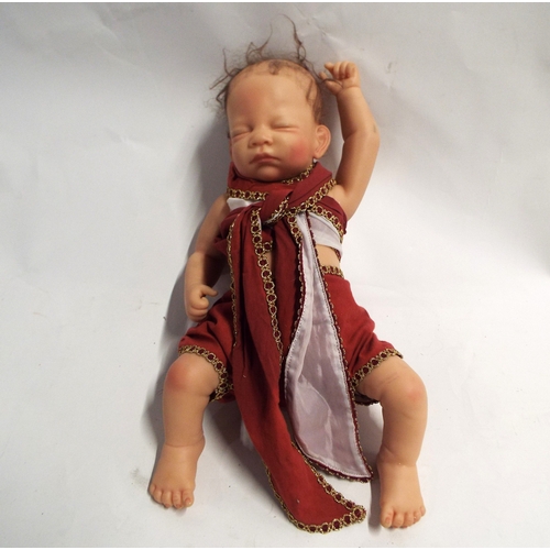 378 - Ashton Drake baby doll by Waltraud Hanl, Away in a manger
