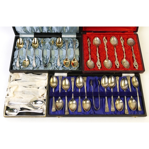 295 - 4 sets of boxed teaspoons