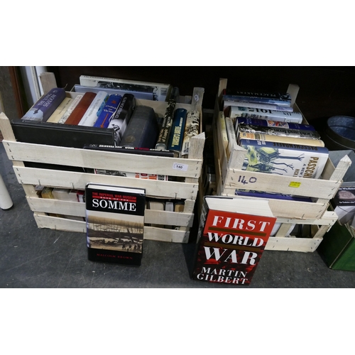 140 - Five crates of books - war interest etc