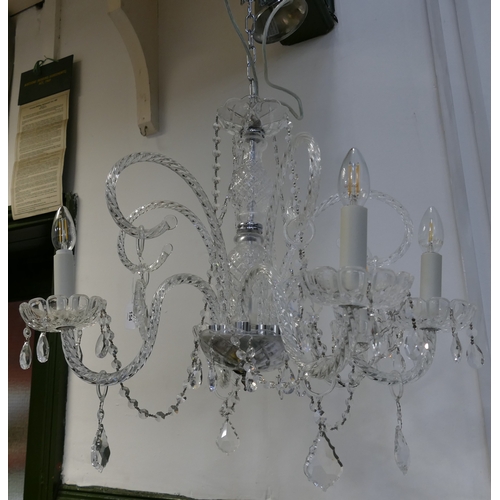 154 - Ceiling hung electric crystal chandelier