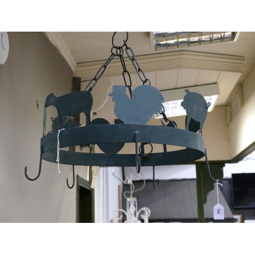 155 - Ceiling mounted ornamental meat curing hanger