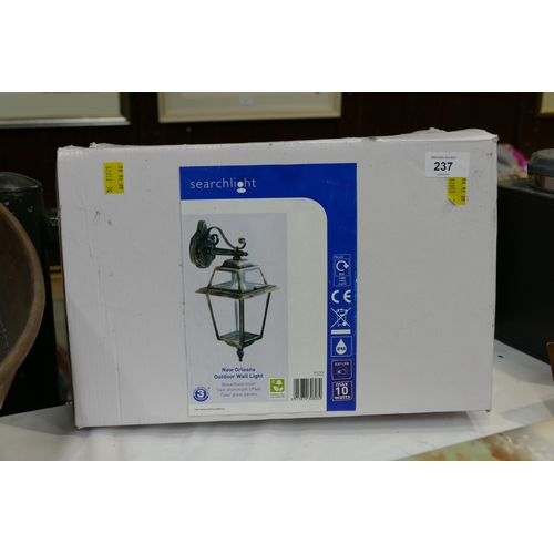 237 - Boxed New Orleans outdoor wall light