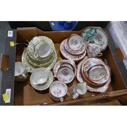 243 - Box of part tea sets - Phoenix china and Roslyn china