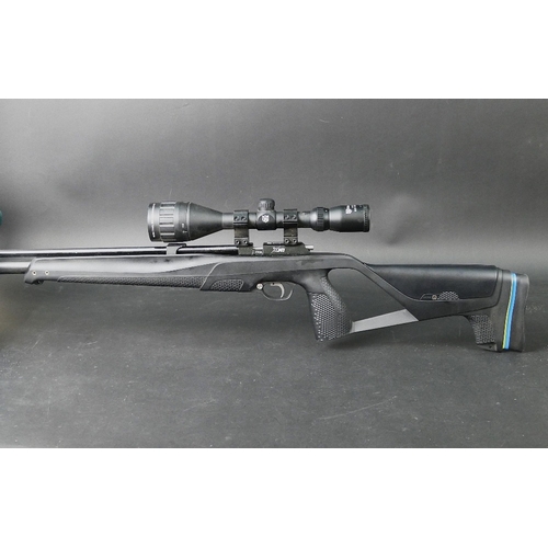 8 - Stoeger XM1 cal 177 pre-charged PCP air rifle, fitted with a black synthetic stock and a Nikko Stirl... 
