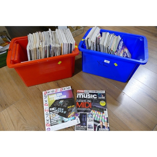 51 - Two boxes of music magazines, Sound on Sound etc