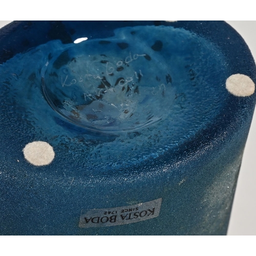 139 - Kosta Boda Scandinavian Art Glass vase, signed by Bertil Vallien (born 1938) from the collection Chi... 