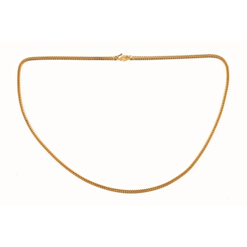 388 - A 22 ct gold fine link necklace. 13.8 grams.