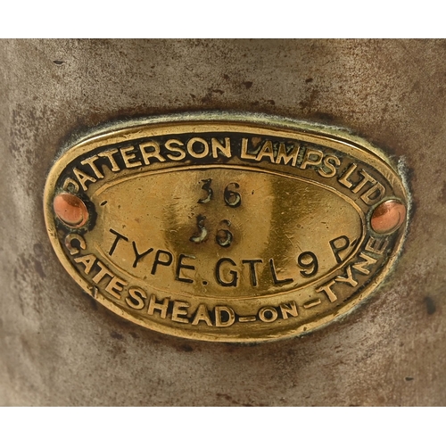 1157 - A Patterson Lamps Limited Gateshead on Tyne Type GTL9P miners lamp.