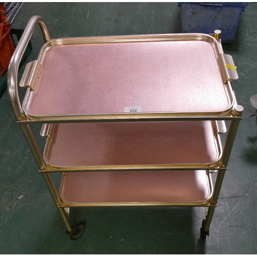 352 - Mid century three tier trolley