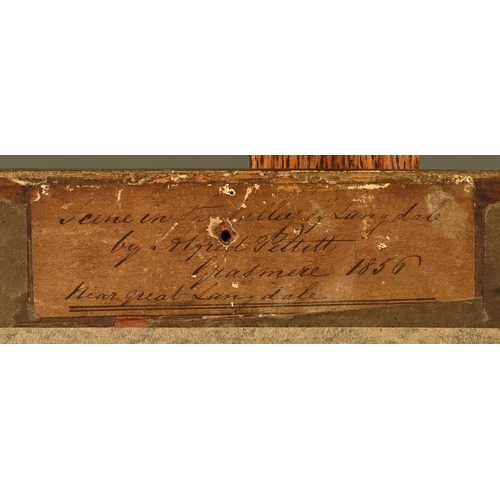 465 - Alfred Pettit (1840-1912), a pair of oval oil paintings Langdale 1856 and Valley of Keswick 1856, ea... 