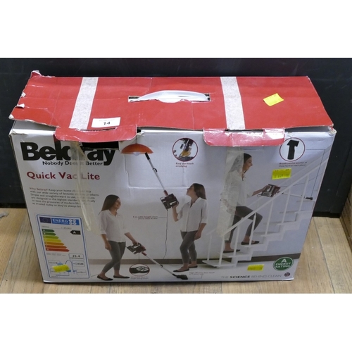 14 - Boxed Beldray Quick Vac Lite