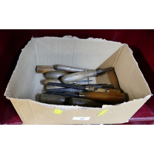 30 - 16 vintage hand thread chasers, various sizes, some marked J.Buck of London