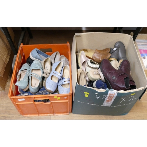 48 - Two boxes of ladies shoes