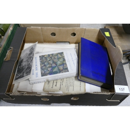 137 - Box of unframed prints, historical locations