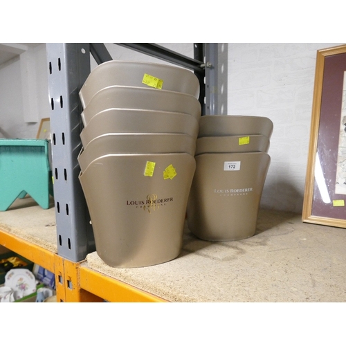 172 - Eight Louis Roederer champagne buckets
