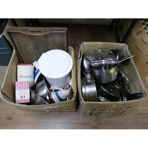 50 - Boxes of kitchenware etc