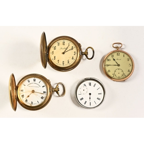252 - Three antique pocket watches, Baltic Record marked to the back Remontoir Ancre de Precision and a ca... 