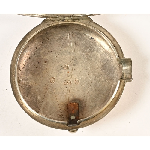 304 - A Masonic pair cased pocket watch, the enamelled dial decorated with 