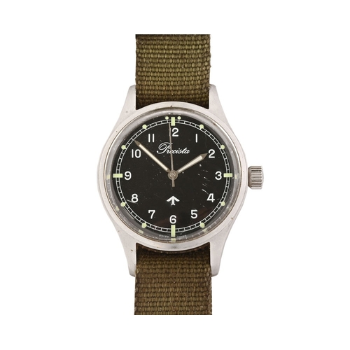 392 - A Precista Military manual wind PRS-53 wristwatch, stainless steel case, water resistant to 50 m, Ar... 