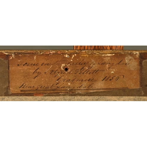 465 - Alfred Pettit (1840-1912), a pair of oval oil paintings Langdale 1856 and Valley of Keswick 1856, ea... 