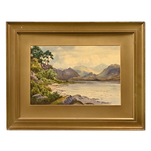 487 - Edward Horace Thompson (1879-1949), watercolour Derwentwater with Friars Crag, signed and dated 1922... 