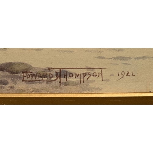 487 - Edward Horace Thompson (1879-1949), watercolour Derwentwater with Friars Crag, signed and dated 1922... 