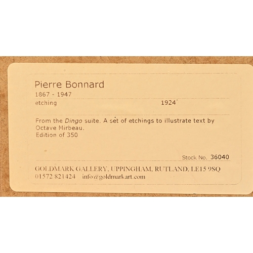 508 - Pierre Bonnard (1867-1947), an etching from the Dingo Suite, a set of etchings to illustrate text by... 