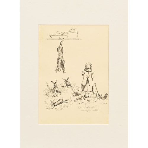 588 - John C Staples (19th century), a pen and ink sketch montage for 