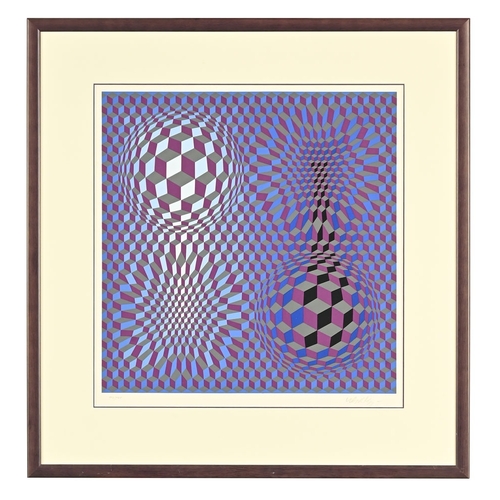 608 - Victor Vasarely (Hungarian French 1906-1997), signed limited edition print 115/125.  50 x 48 cm, fra... 