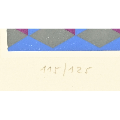 608 - Victor Vasarely (Hungarian French 1906-1997), signed limited edition print 115/125.  50 x 48 cm, fra... 