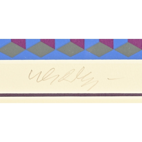 608 - Victor Vasarely (Hungarian French 1906-1997), signed limited edition print 115/125.  50 x 48 cm, fra... 