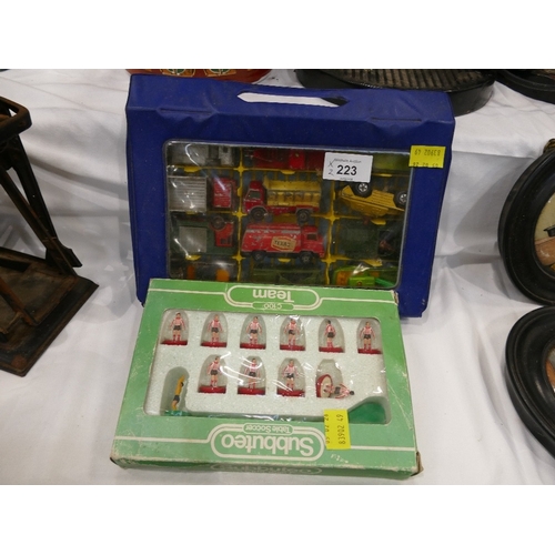 223 - Vintage diecast vehicles and Subbuteo C100 team players