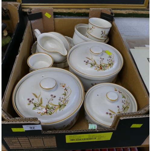 92 - St Michael's Harvest pattern dinnerware