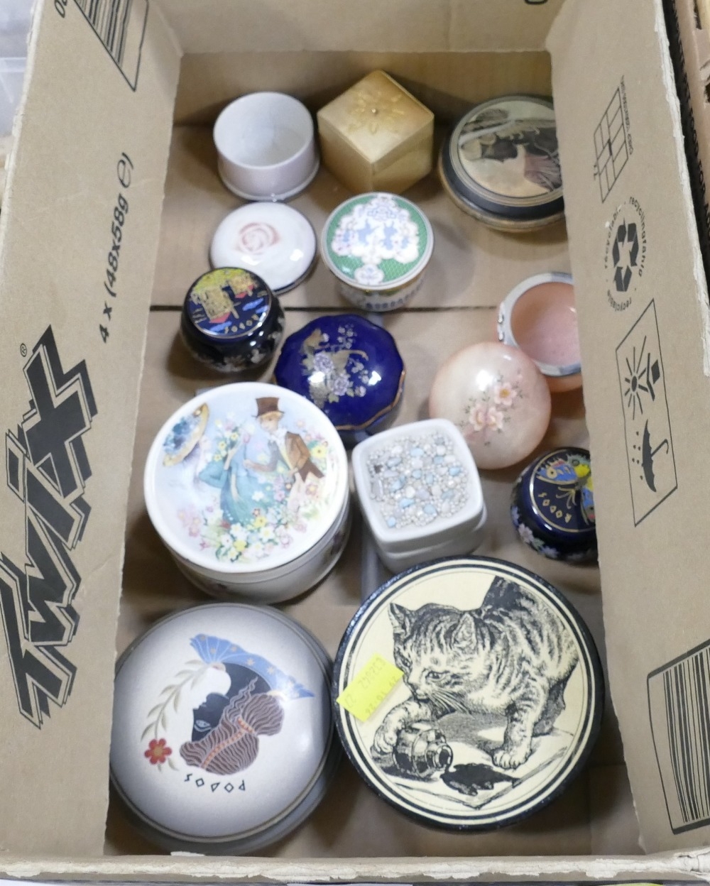 Collection of ceramic lidded pots
