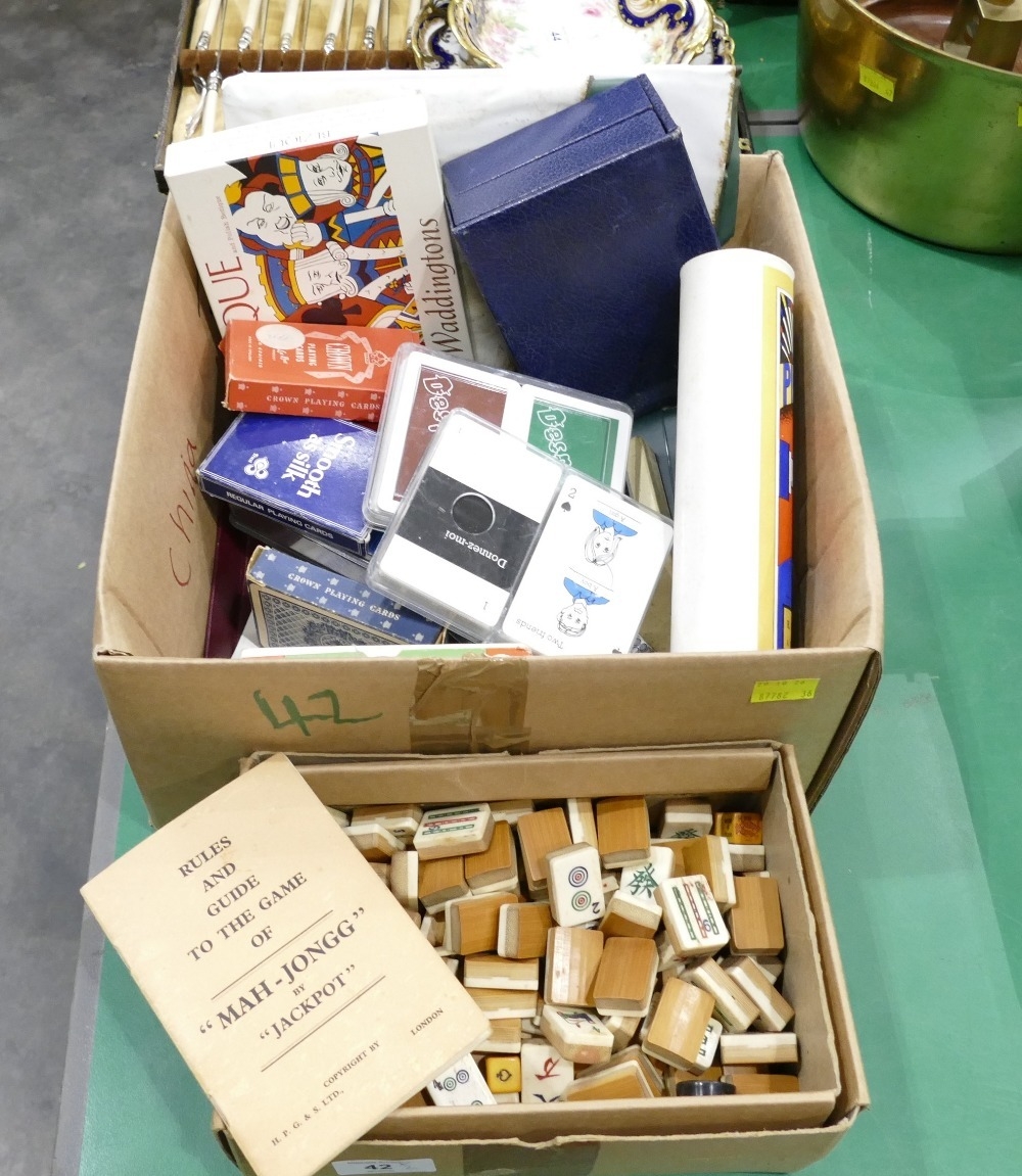 Mahjong, card games etc