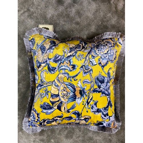 A Scatterbox Koi Yellow/Grey Cushion 45cmx45cm