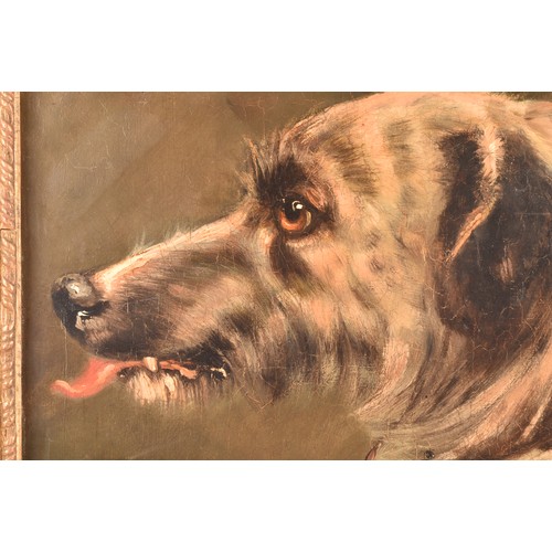 224 - Charles Murtle (19th century)a portrait of a dog in profile, signed in reverse 1838, oil on canvas, ... 