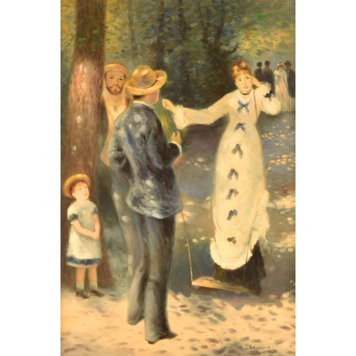 228 - After Pierre August Renoir (French, 1841-1919)Promenade in the park, a scene of figures walking in t... 