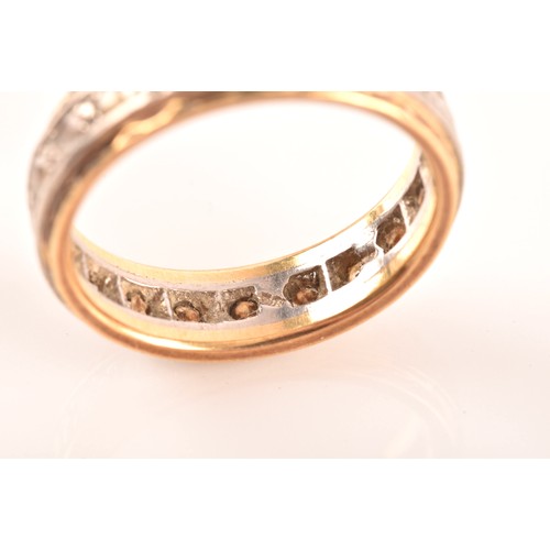 46 - An 18ct yellow gold solitaire ring, illusion set with a round brilliant-cut diamond of approximately... 