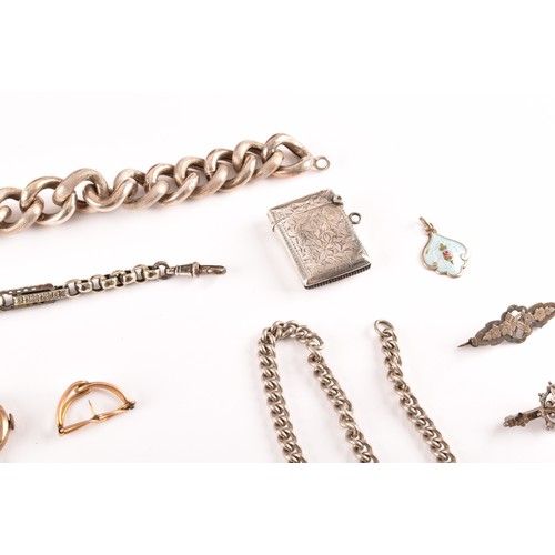 71 - A group of gold jewellery items, to include a 22ct gold wedding band, a ladies 9ct yellow gold Rotar... 