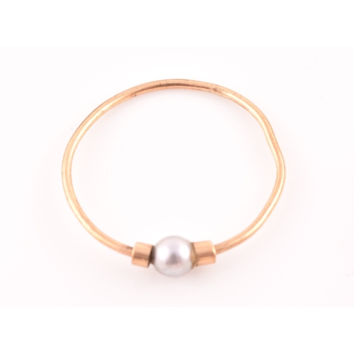 95 - A faux pearl necklace with 9ct yellow gold clasp, together with a pair of yellow metal and pearl cli... 