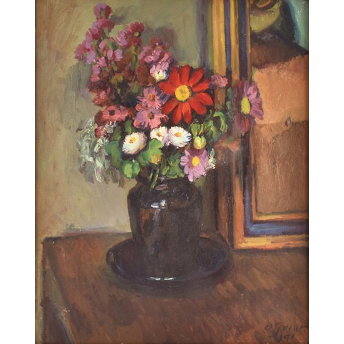 248 - Duncan Grant (Scottish, 1885-1978)'Autumn Bunch' a still life of flowers in a vase, another painting... 