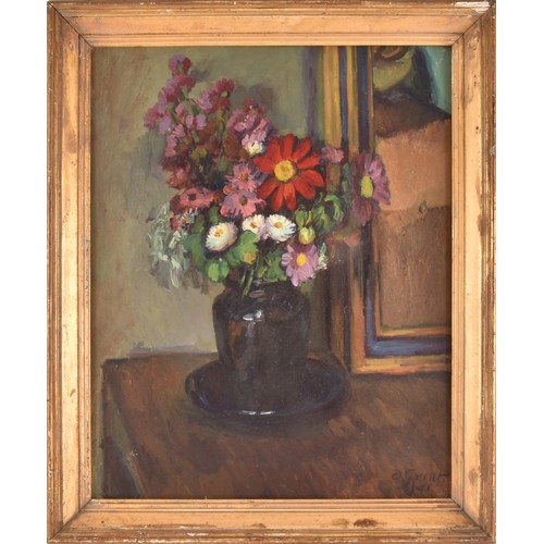 248 - Duncan Grant (Scottish, 1885-1978)'Autumn Bunch' a still life of flowers in a vase, another painting... 