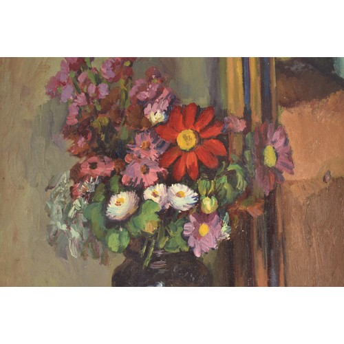 248 - Duncan Grant (Scottish, 1885-1978)'Autumn Bunch' a still life of flowers in a vase, another painting... 