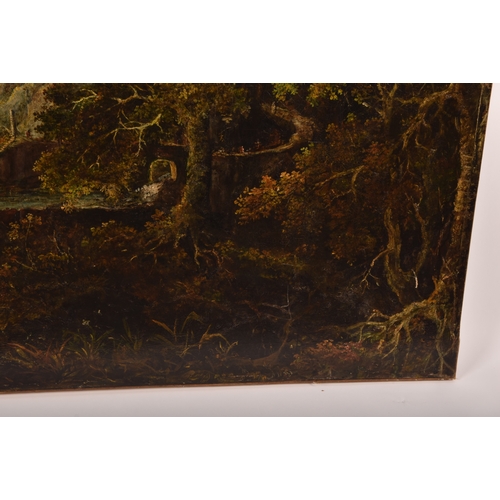 253 - 18th / 19th century Continental Schoolan extensive wooded and mountainous landscape scene with figur... 